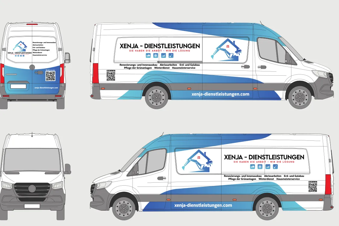 Vehicle wrap Sprinter detail view