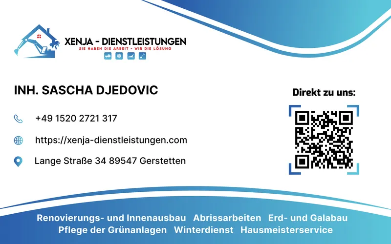 Business card back side